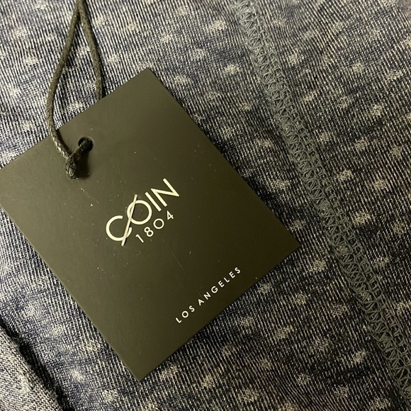 COIN 1804 Women's Plus Dot Print Rolled Sleeve V-Neck Tee Shirt Size 3X - Picture 7 of 7